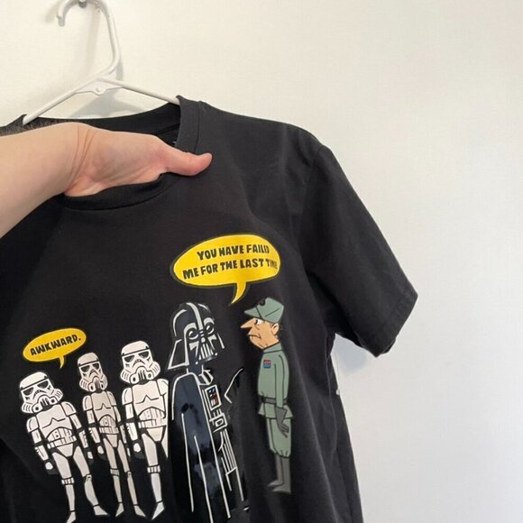 STAR WARS Mens Black Darth Vader Stormtrooper Short Sleeve Graphic Tee T-Shirt M - Picture 5 of 16